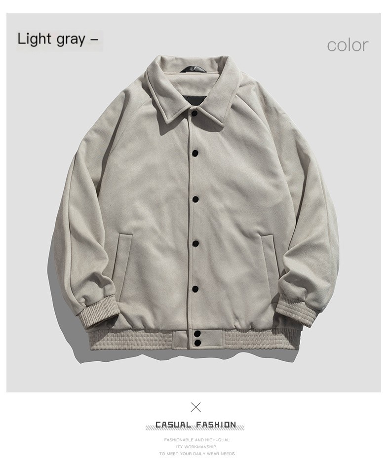 Streetwear Faux Suede Jacket