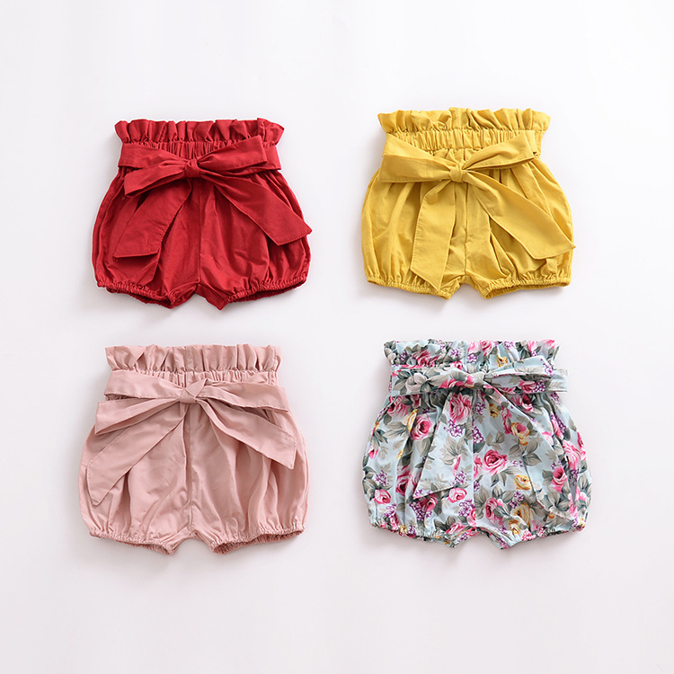 Summer Butterfly Knot Bubble Shorts