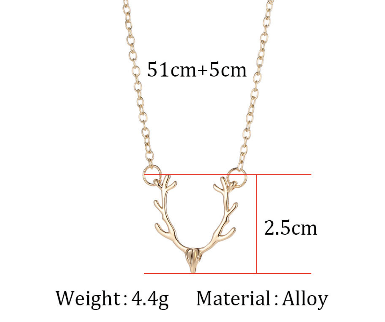 Reindeer Necklace Silver