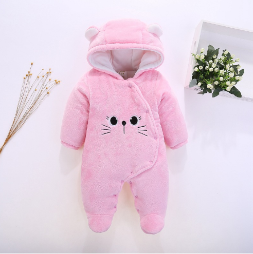 Baby onesie in Yellow Cat design