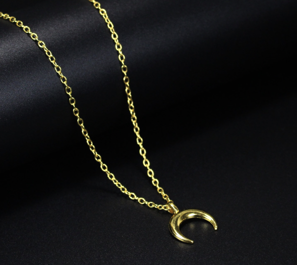 Moon Necklace in Gold