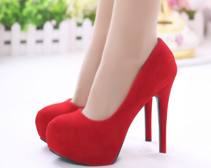 High-Heeled Princess Shoes - Red