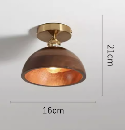Wooden Ceiling Light in Living Room