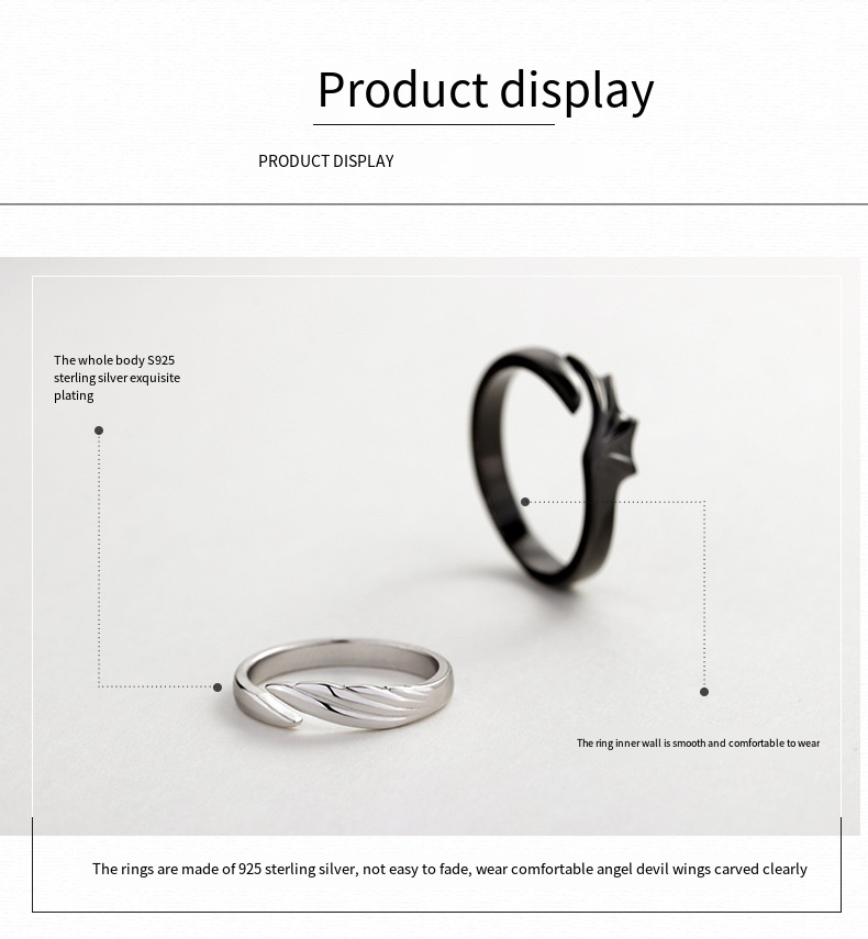 S925 Sterling Silver Couple Ring