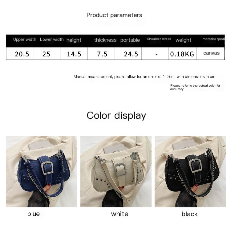 Trendy Underarm Bag in White