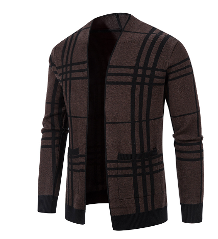 Gray Knit Winter Coat