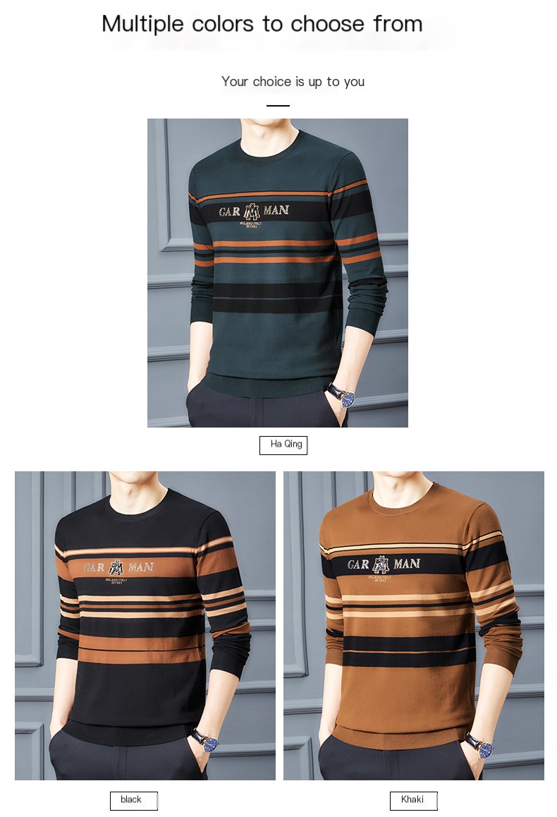 Middle-aged Round Neck Sweater 2