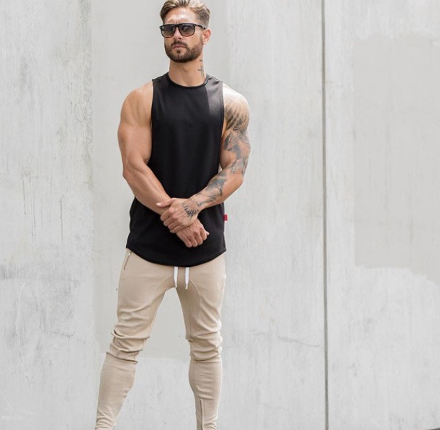 Black Sleeveless T-Shirt