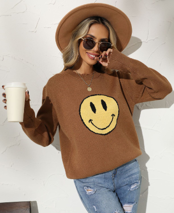 Wool Smiley Face Sweater - Image 3