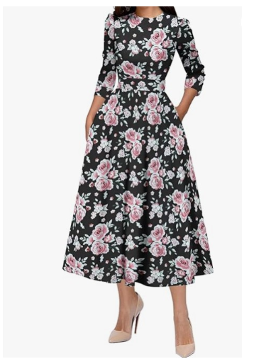 Polka Dot Long Sleeve Dress 3