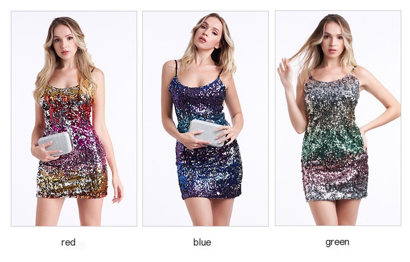 Sequined Dress - Blue