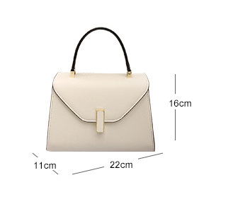 Lock Buckle Handbag - White