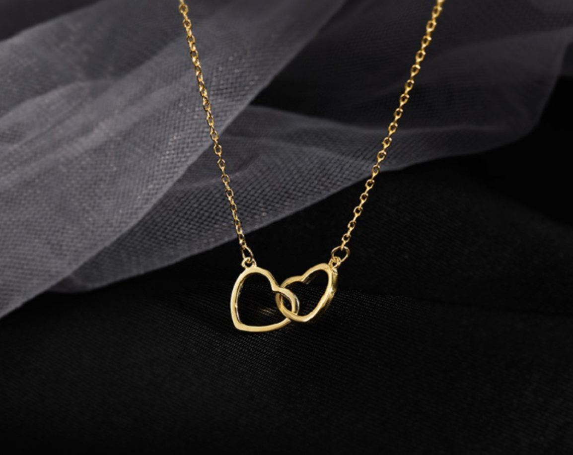 Silver Heart-shaped Necklace