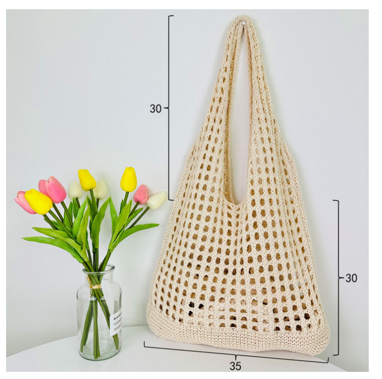 Tote Beach Knitted Hollow Bag