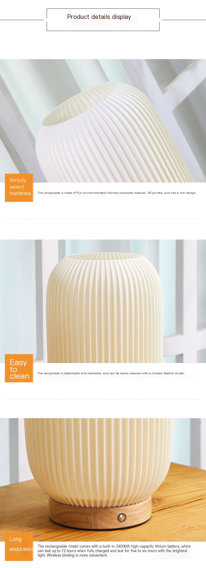 Nordic 3D Japanese-style lamp – desk use