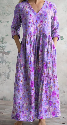 Vintage Floral Print Dress 3