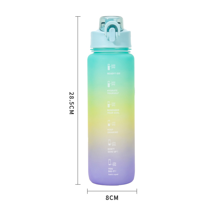 Tricolor Gradient Sports Bottle