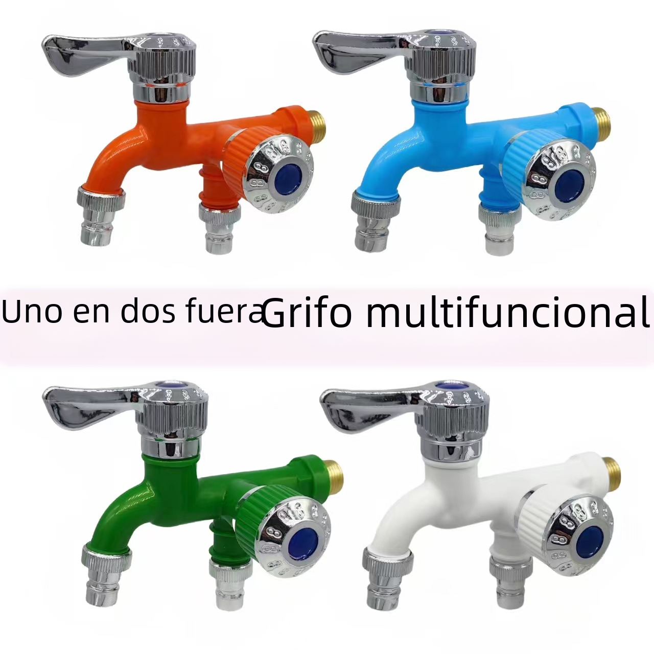 Wholesale washing machine faucet one in two out plastic mop pool balcony bathroom multi-function double-mouth faucet image