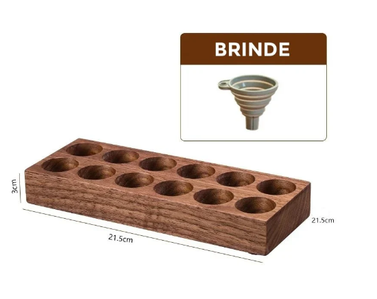 Walnut base storage