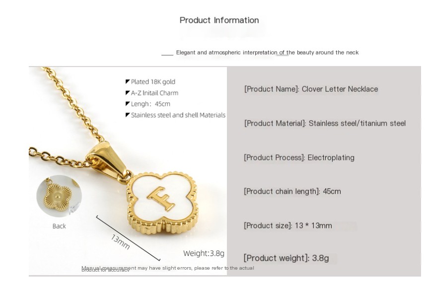 Personalised Lucky Charm Initial Necklace Image 3