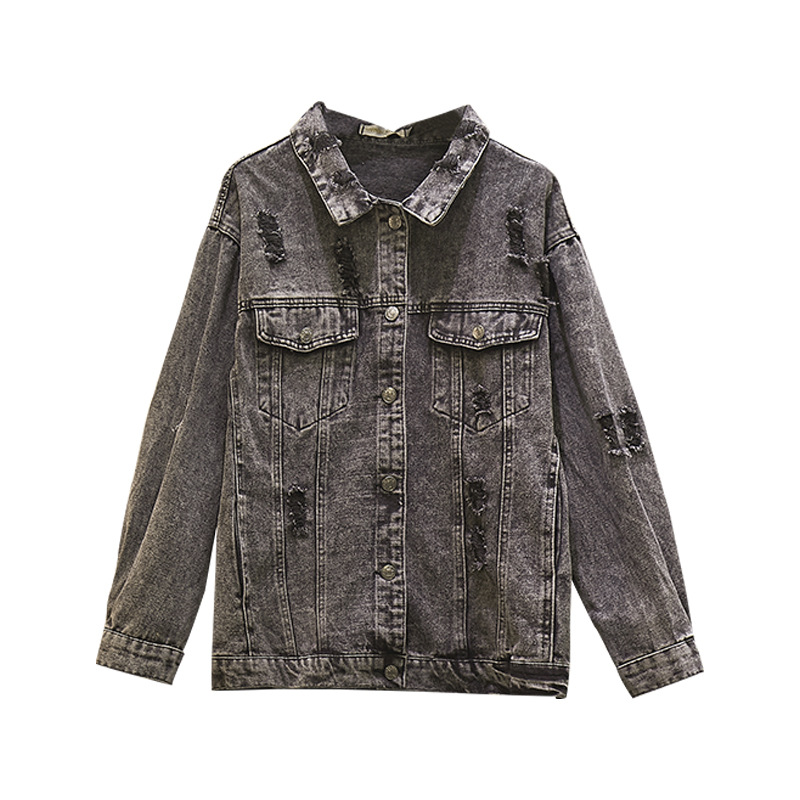 Dark Gray Short Denim Jacket
