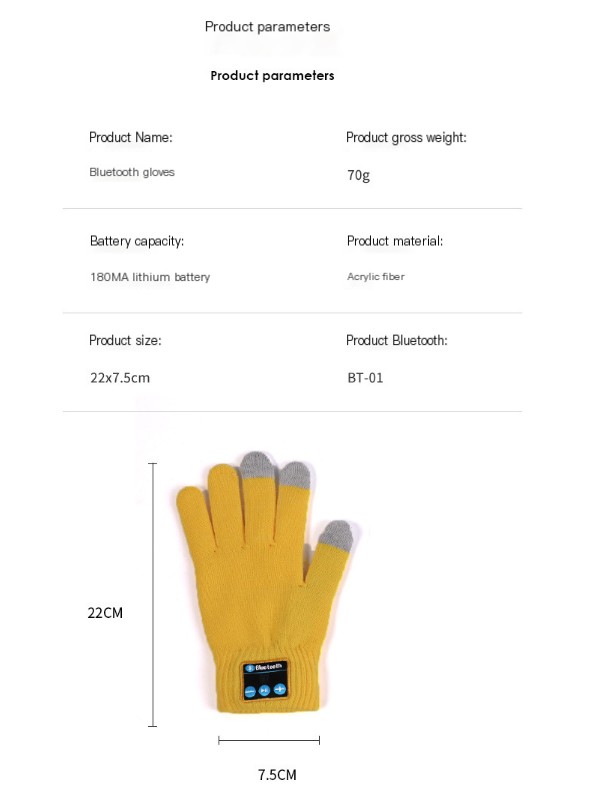 Bluetooth Wireless Gloves - Color Option 1