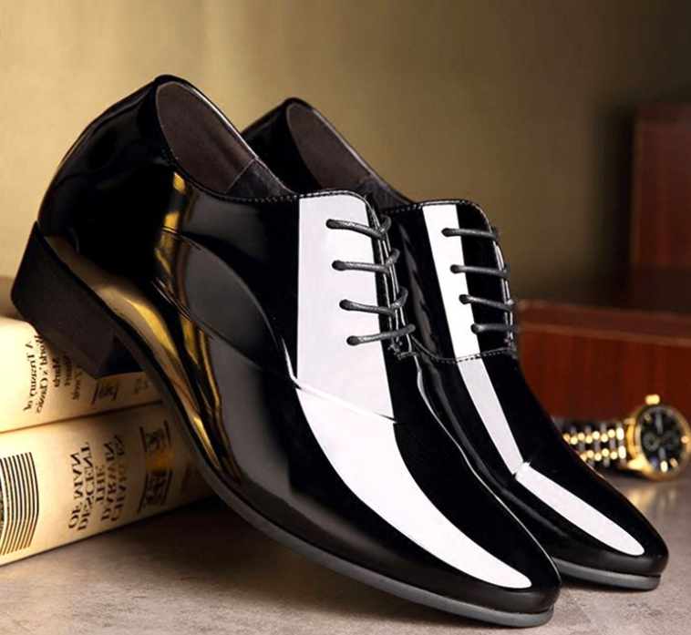 Black Leather Shoe Side View