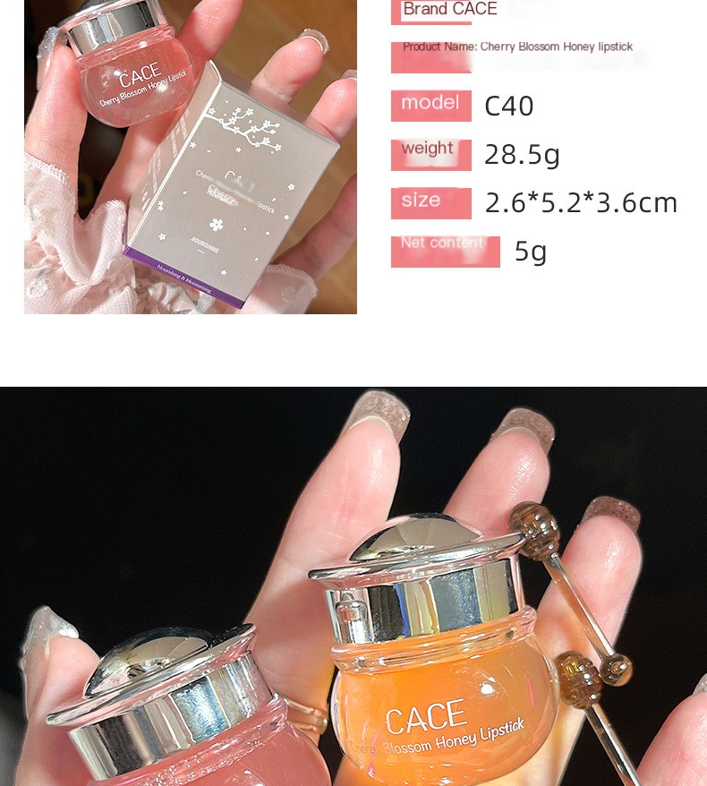 CACE Cherry Blossom Honey Lip Balm Image 2