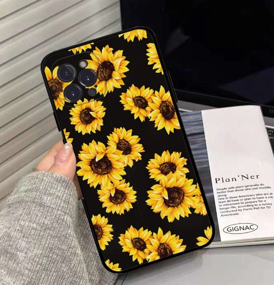 Sunflower Chrysanthemum Phone Case Silicone Soft for iphone 15 14 13 12 11 Pro Mini XS MAX 8 7 6 Plus X XS XR Cover