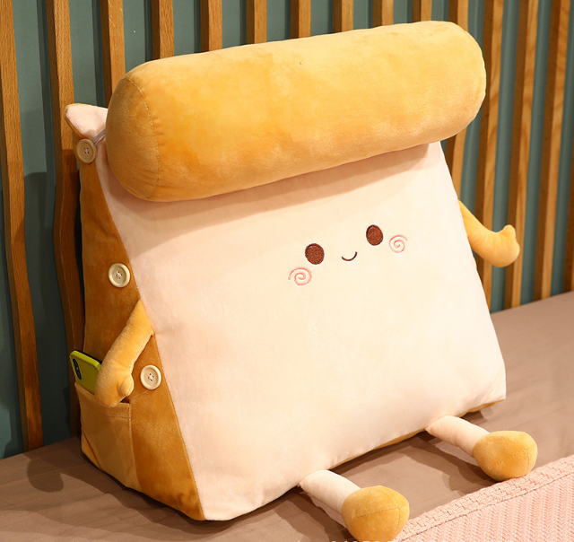 Tatami Cotton Triangle Cushion Bedside Cartoon Sofa Pillow Back Soft Large Backrest Bedroom Tatami Bay Window Bed Modern Chair Waist Pillow image