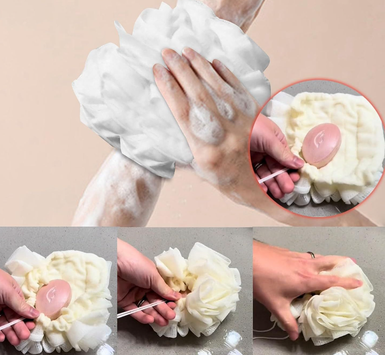 The Leeffa™ Soft Loofah and Washcloth