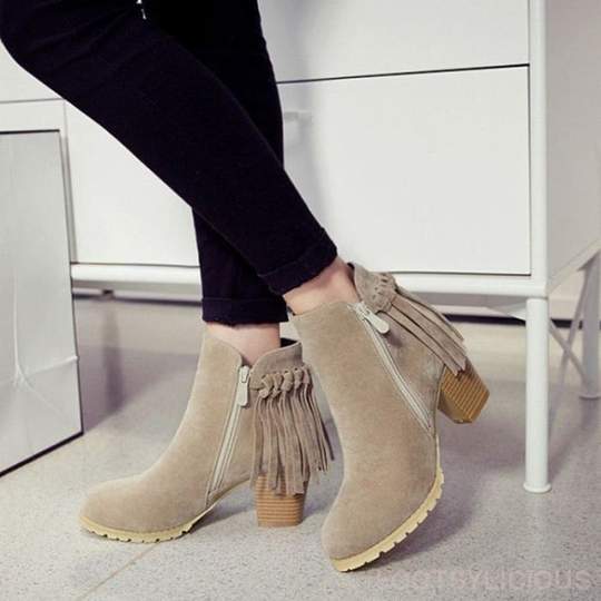 Fringe Short Boots 1