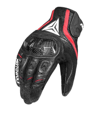 Breathable Motorcycle Racing Leather Gloves - Image 2