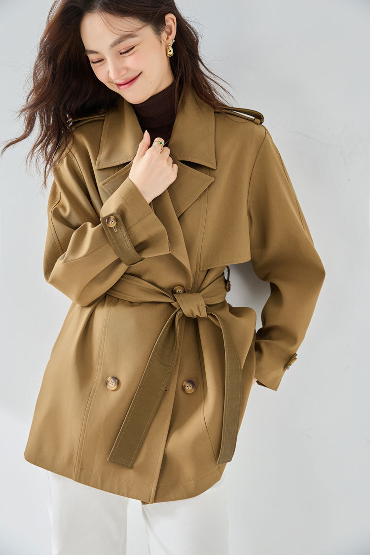 Elegant Short Trench Coat Image 8