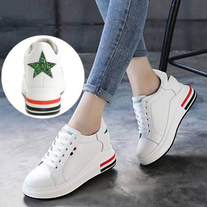 High-top sneakers in red
