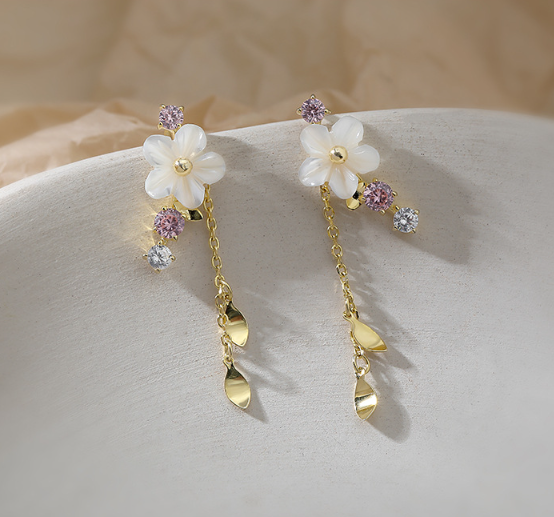Shell Flower Earrings Image 1