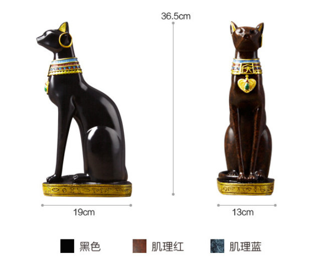 Cat-Shaped Resin Statue