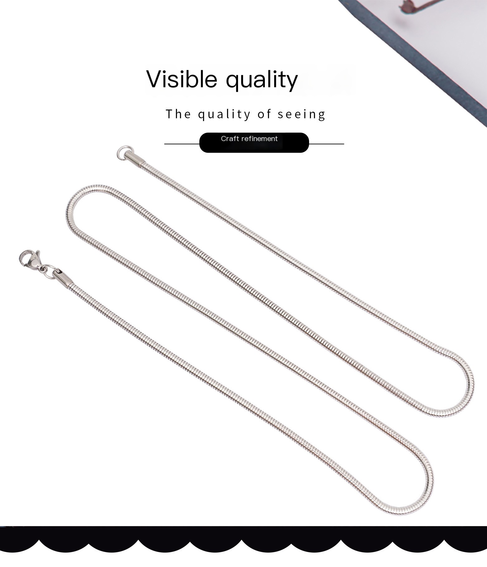 Stainless Steel Snake Chain Necklace