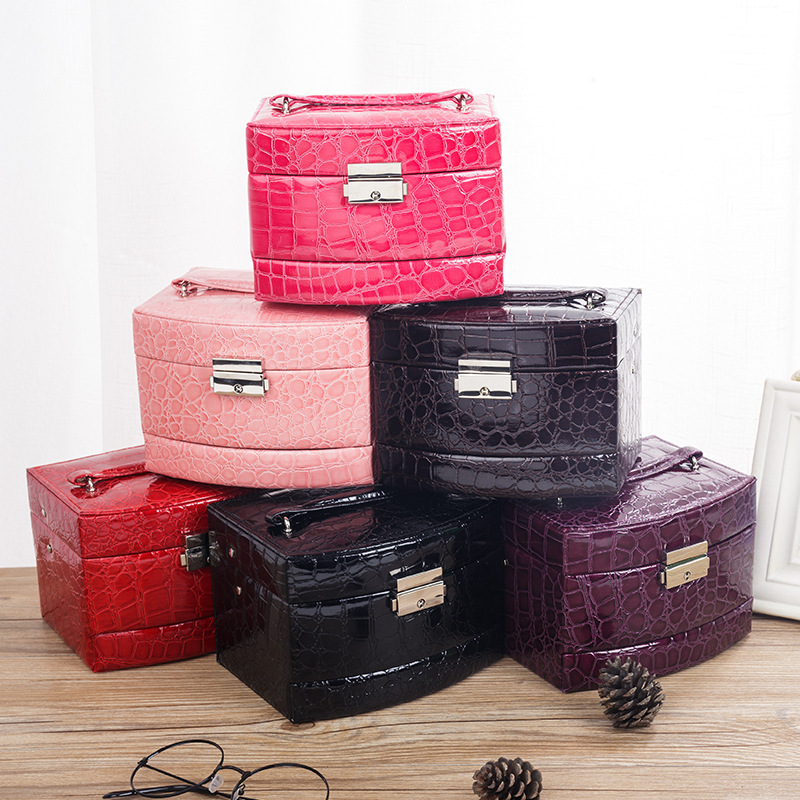 Crocodile Pattern Automatic Jewelry Box - Image 2