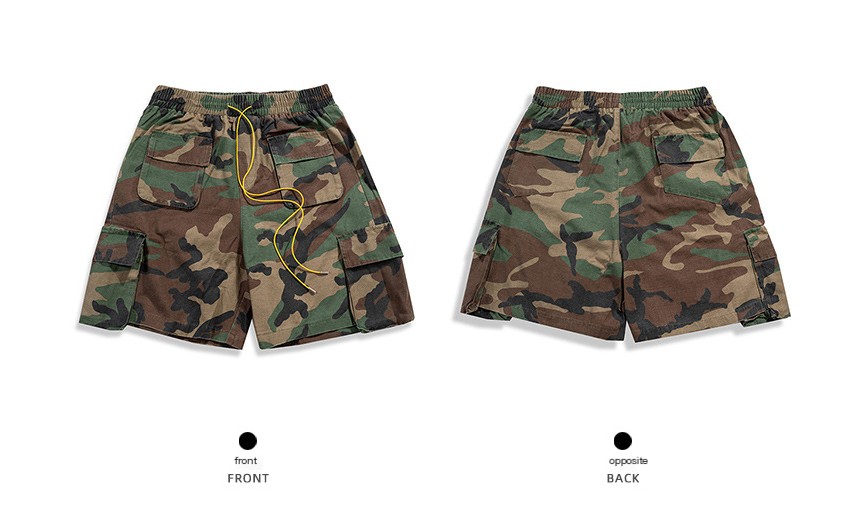 Summer Washed Retro Camouflage Shorts 3