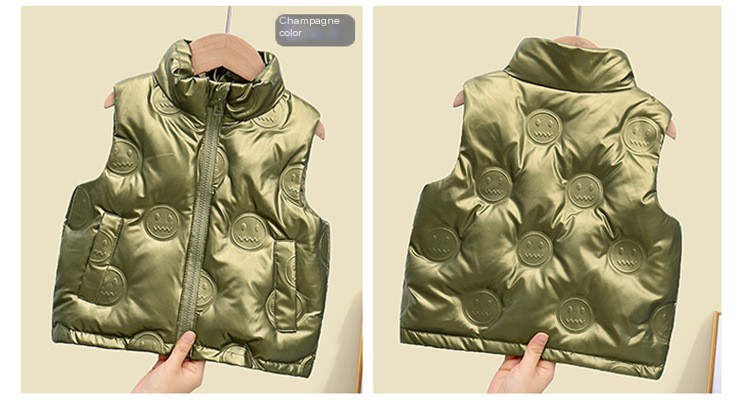 Children's Down Vest White Duck Down Fashion Simple Solid Color Boys and Girls Baby's Waistcoat Children's Wear