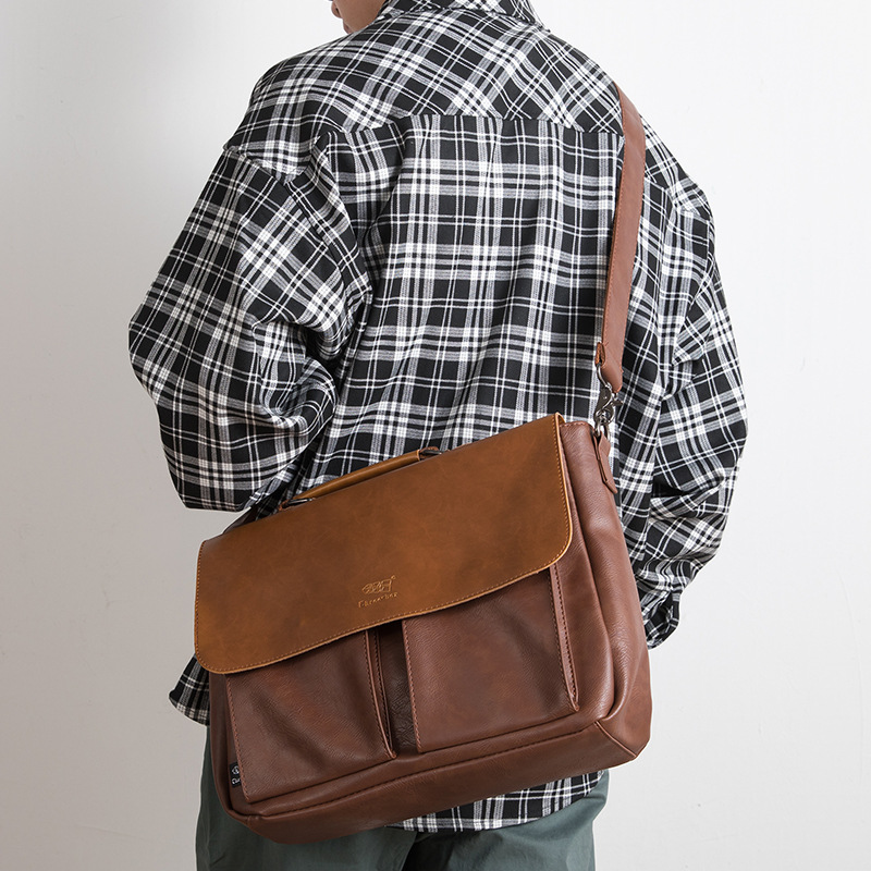 Men's Business Briefcase - Brown