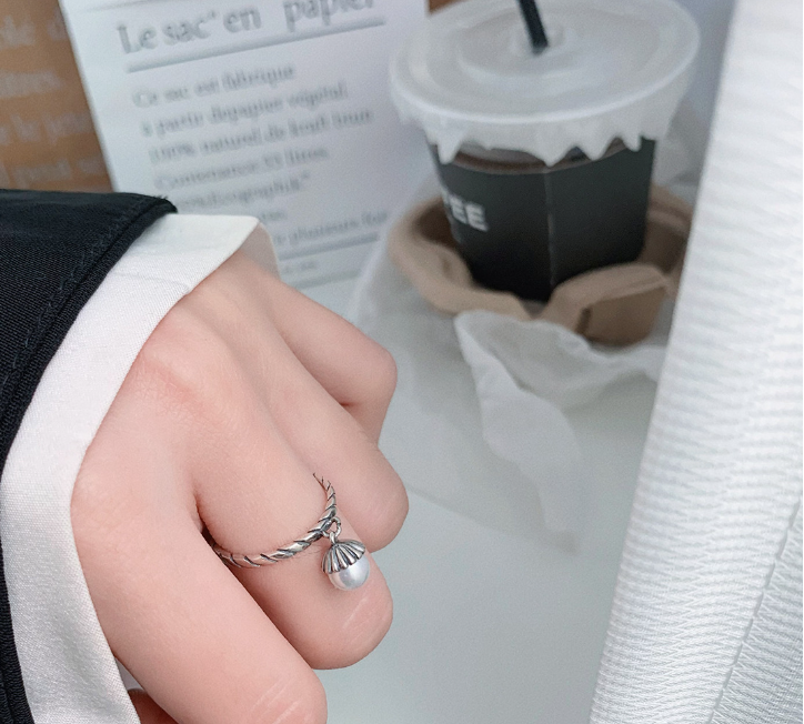 Vintage Pearl Open Ring Image 2
