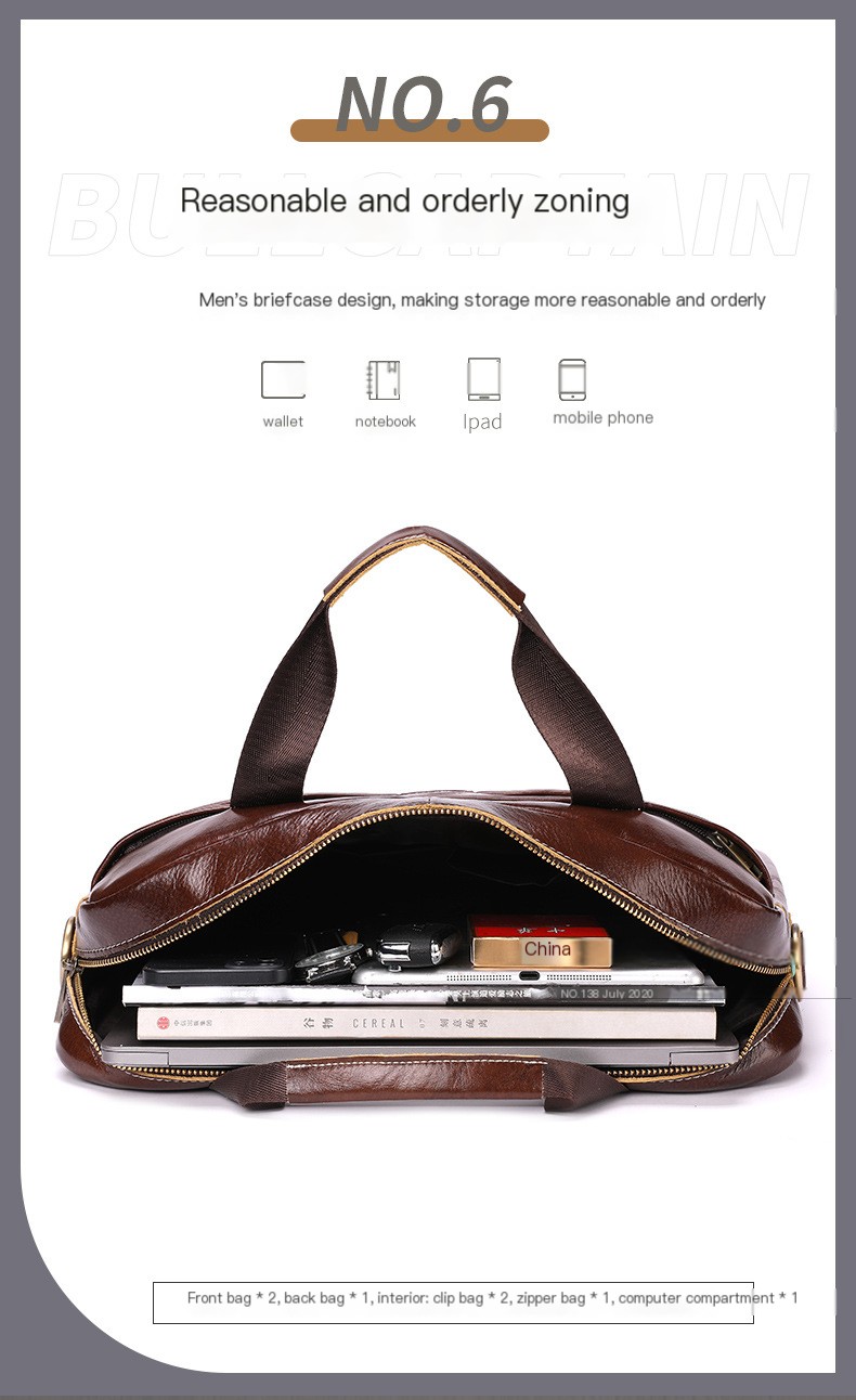 Executive Leather Briefcase Image 6