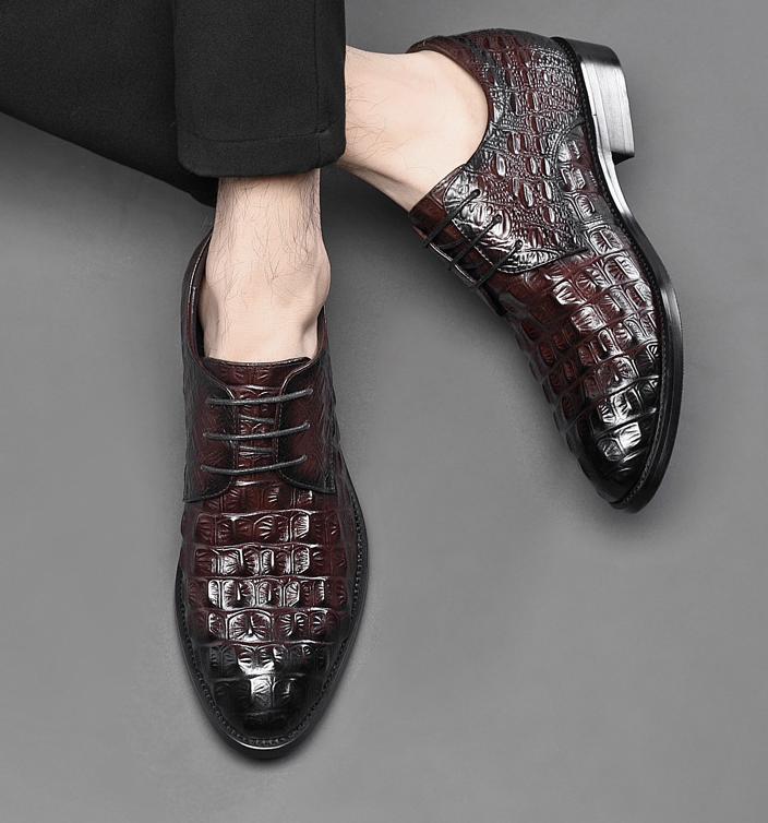 Round Toe Business Leather Shoes Image 2