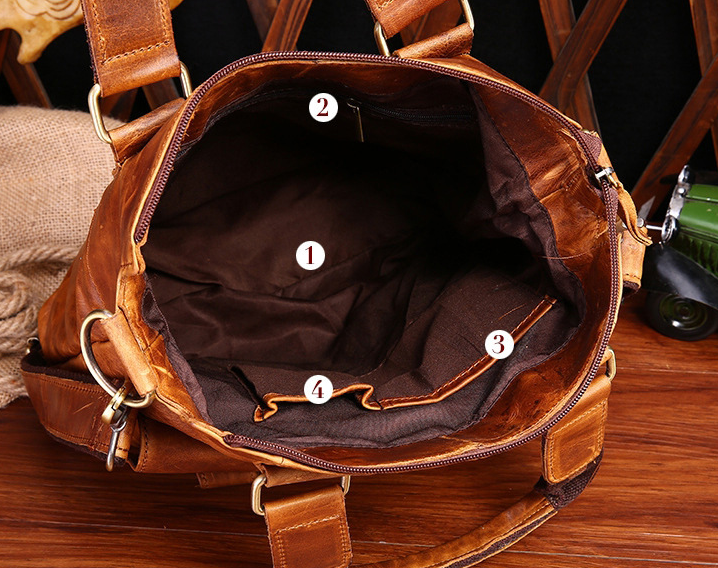Leather Shoulder Bag Coffee