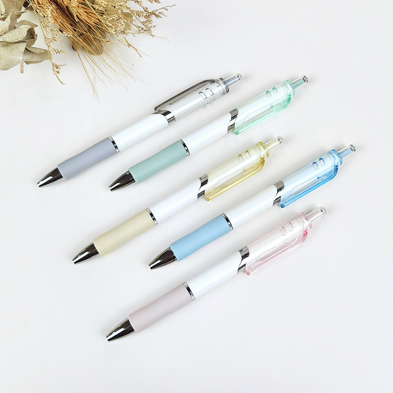 Morandi Color Neutral Pen Press Simple Style Neutral Brush Question Pen Student Style Black 0.5 Signature Pen image
