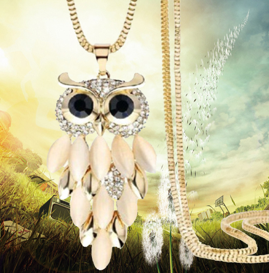 Owl Sweater Necklace in different colors