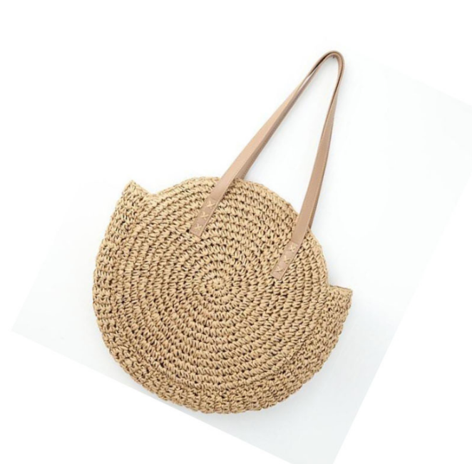 Bohemian Round Straw Shoulder Bag