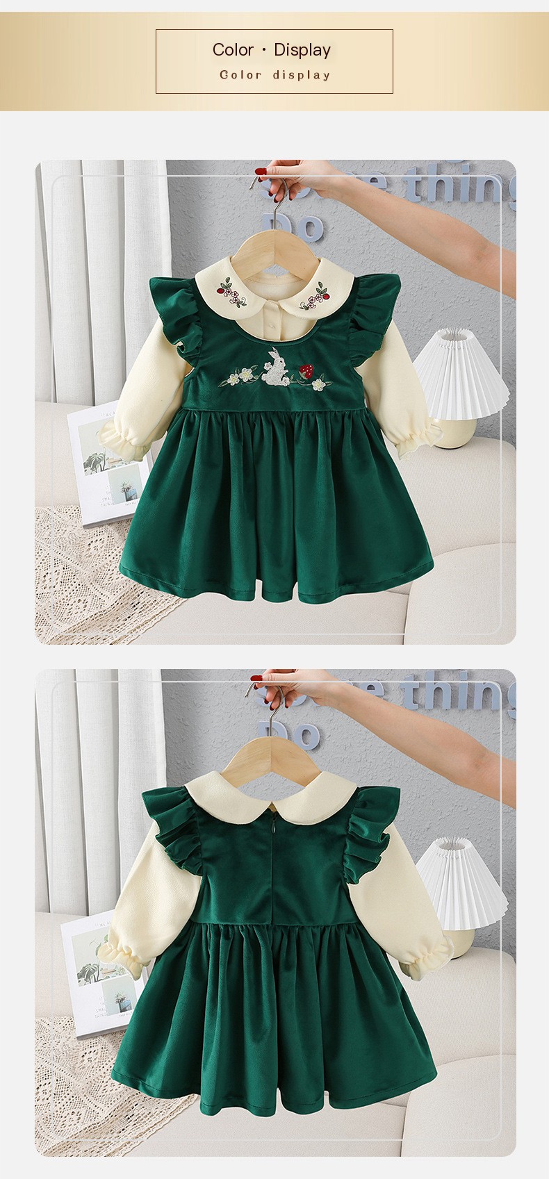 Tianjing Children's Wear Velvet Baby Dress